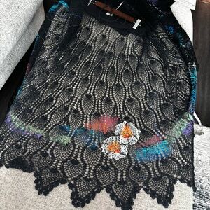 Sarah set Black Crochet Skirt + Sweater 100% cotton
